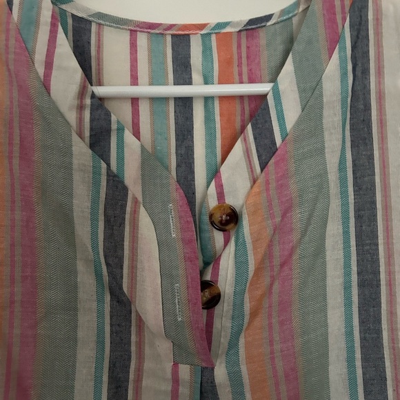 Striped Multicolor Sleeveless Top - Picture 2 of 5